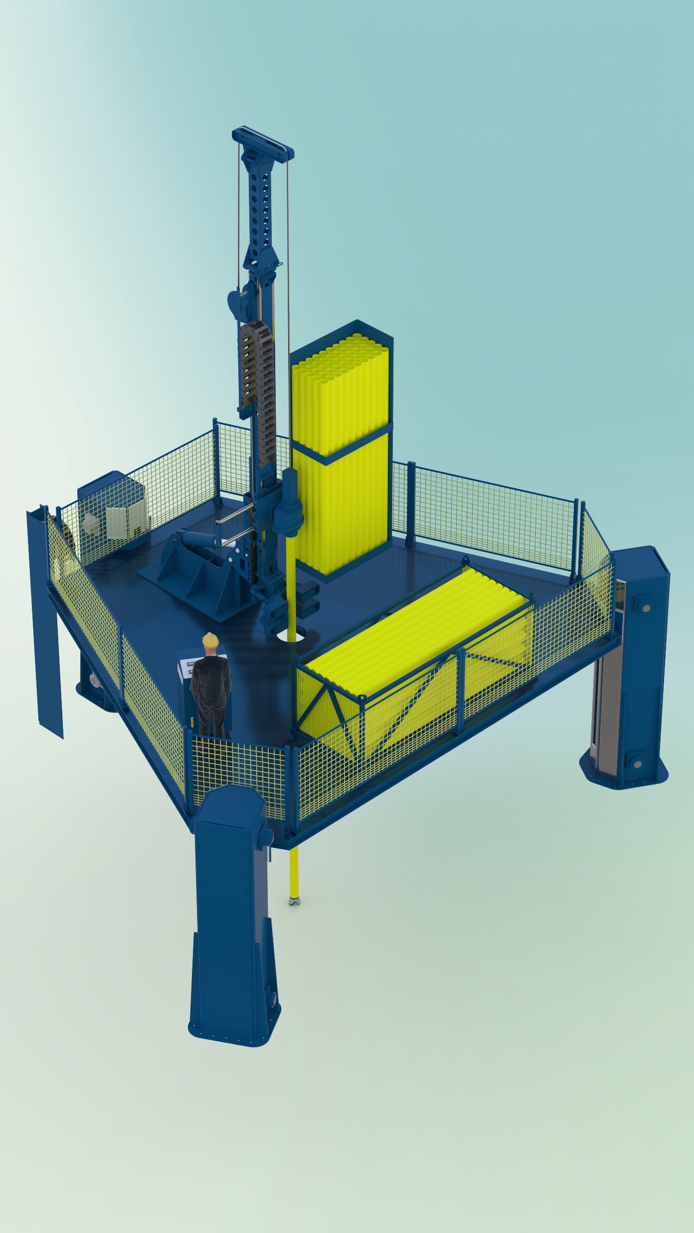 AHCDP - Plataforma con columnas y accionamiento de cadena