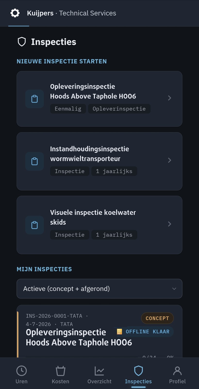 KTS App: Inspektionen vor Ort digital starten und ausfüllen