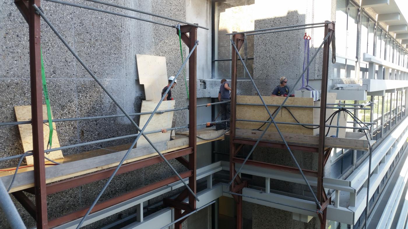 Andamio Colgante - Trabajo de montaje