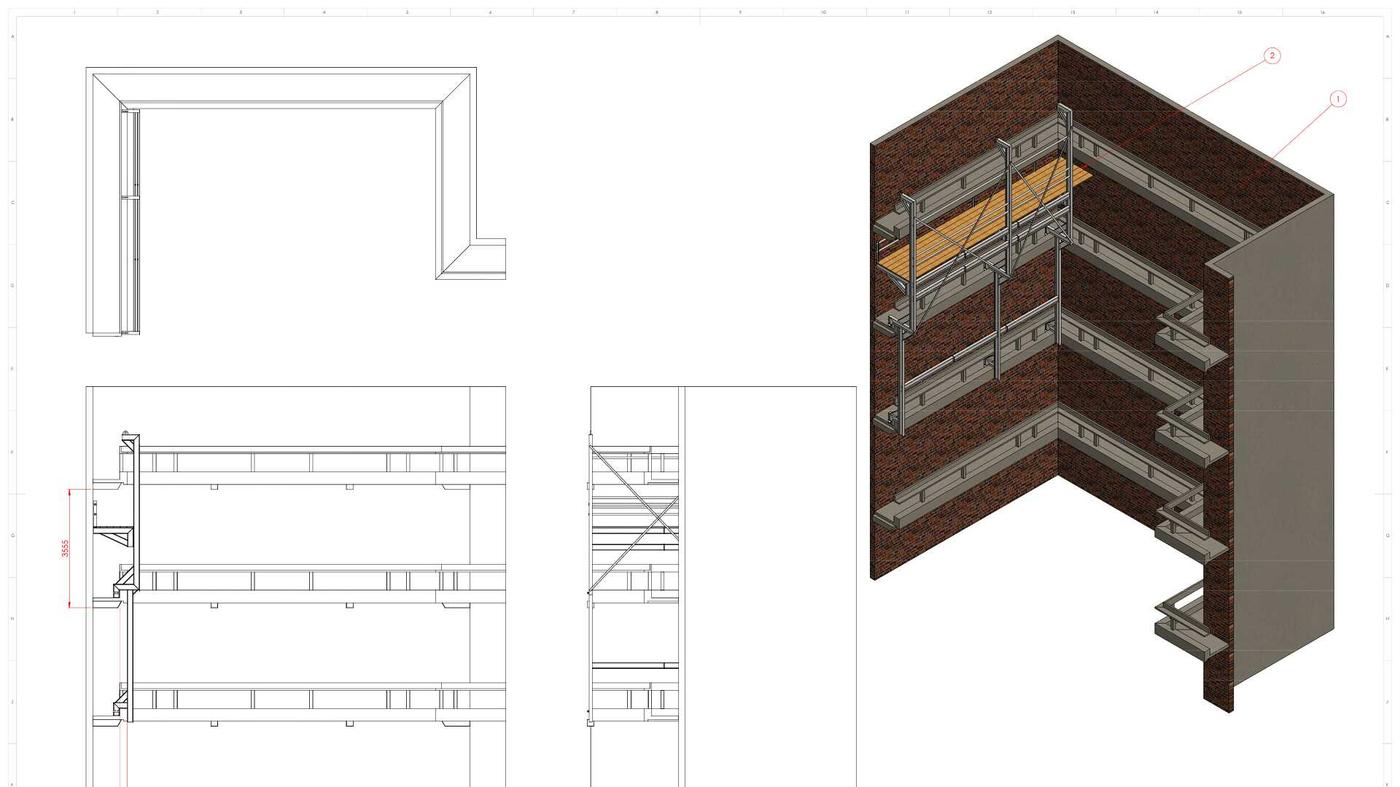 Andamio Colgante para Demolición de Balcón