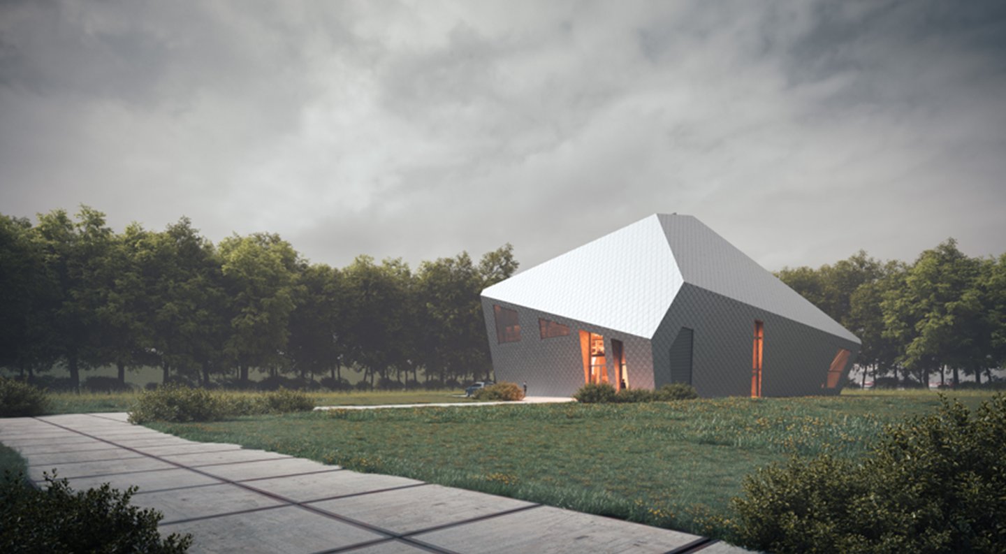 Impressie van de nieuwe hulpwarmtecentrale op Het Groene Veld in Amsterdam-Noord