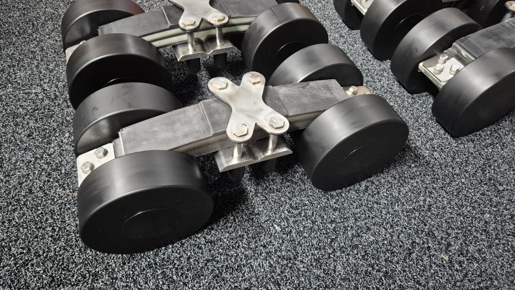 Juegos de ruedas fabricados vista superior